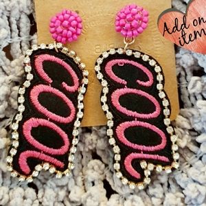 🍭POP Art "COOL" Pink Earrings Bundle save 30% off